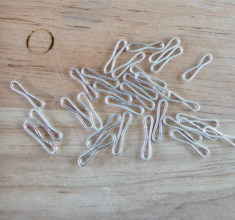 Shaped fine silver jump rings