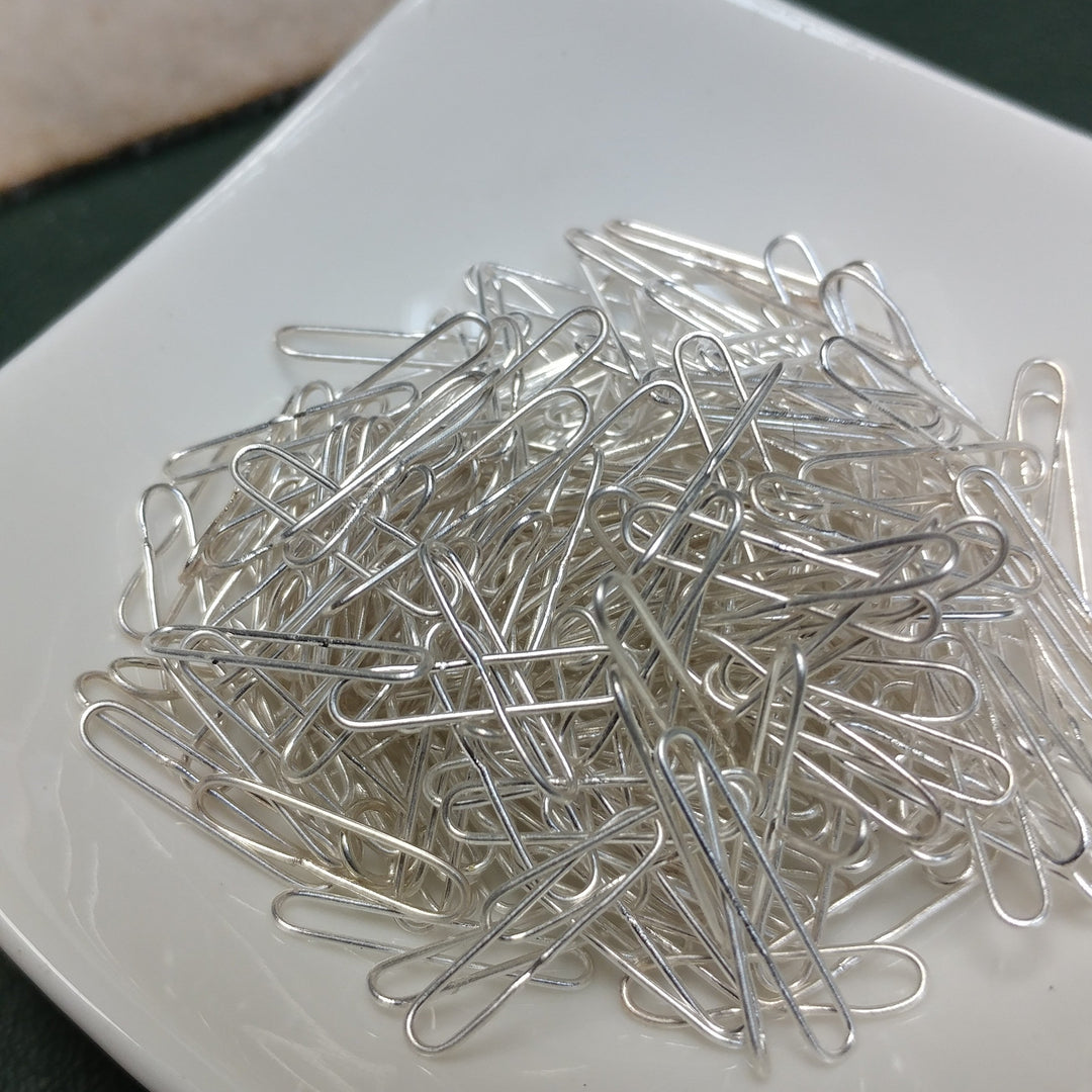 Dish of handmade silver wire links